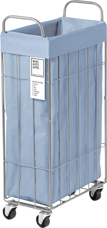 FOLDING LAUNDRY SQUARE BASKET with CASTER 40L / SLIM